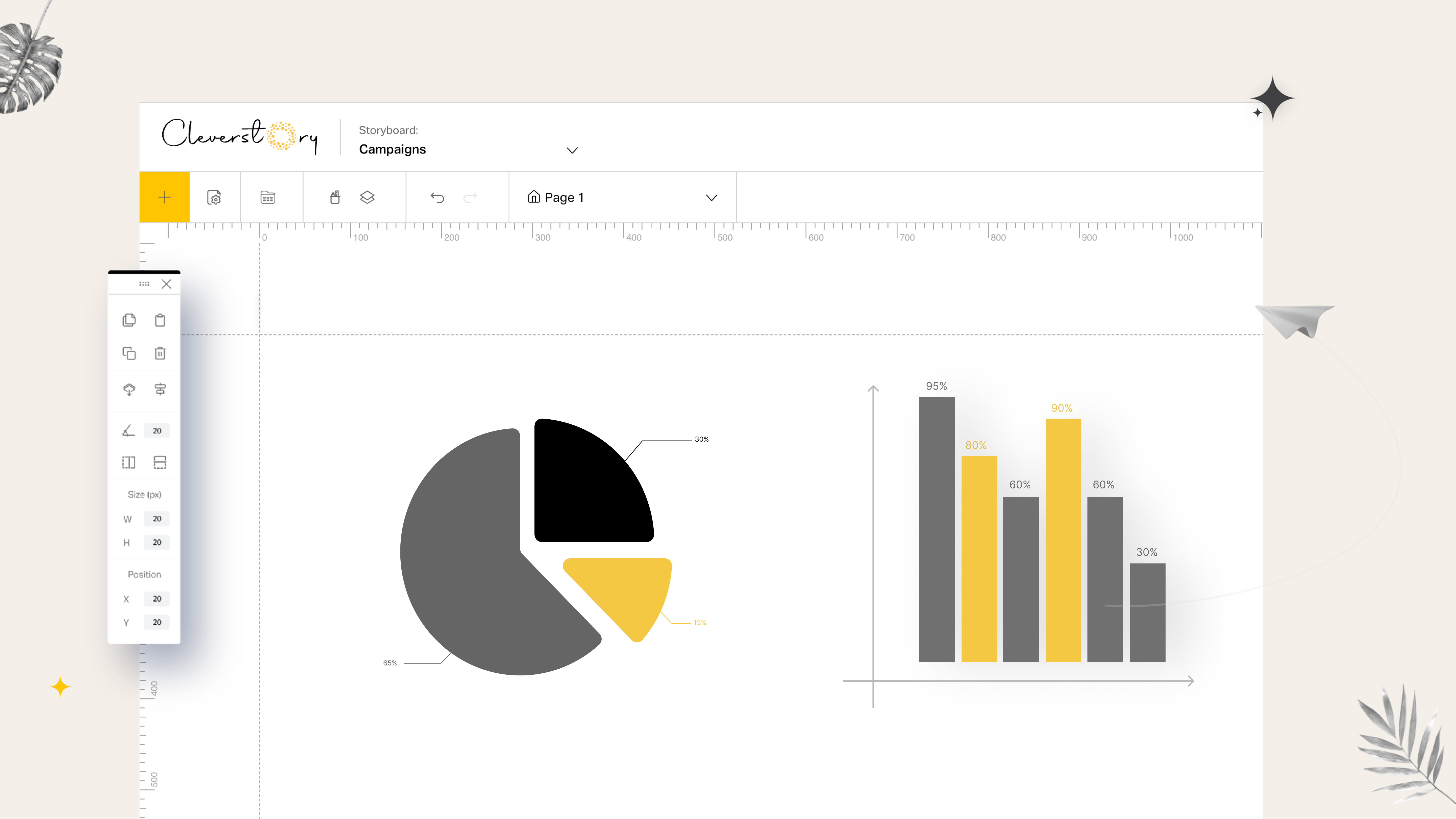 Interactive graphs and charts