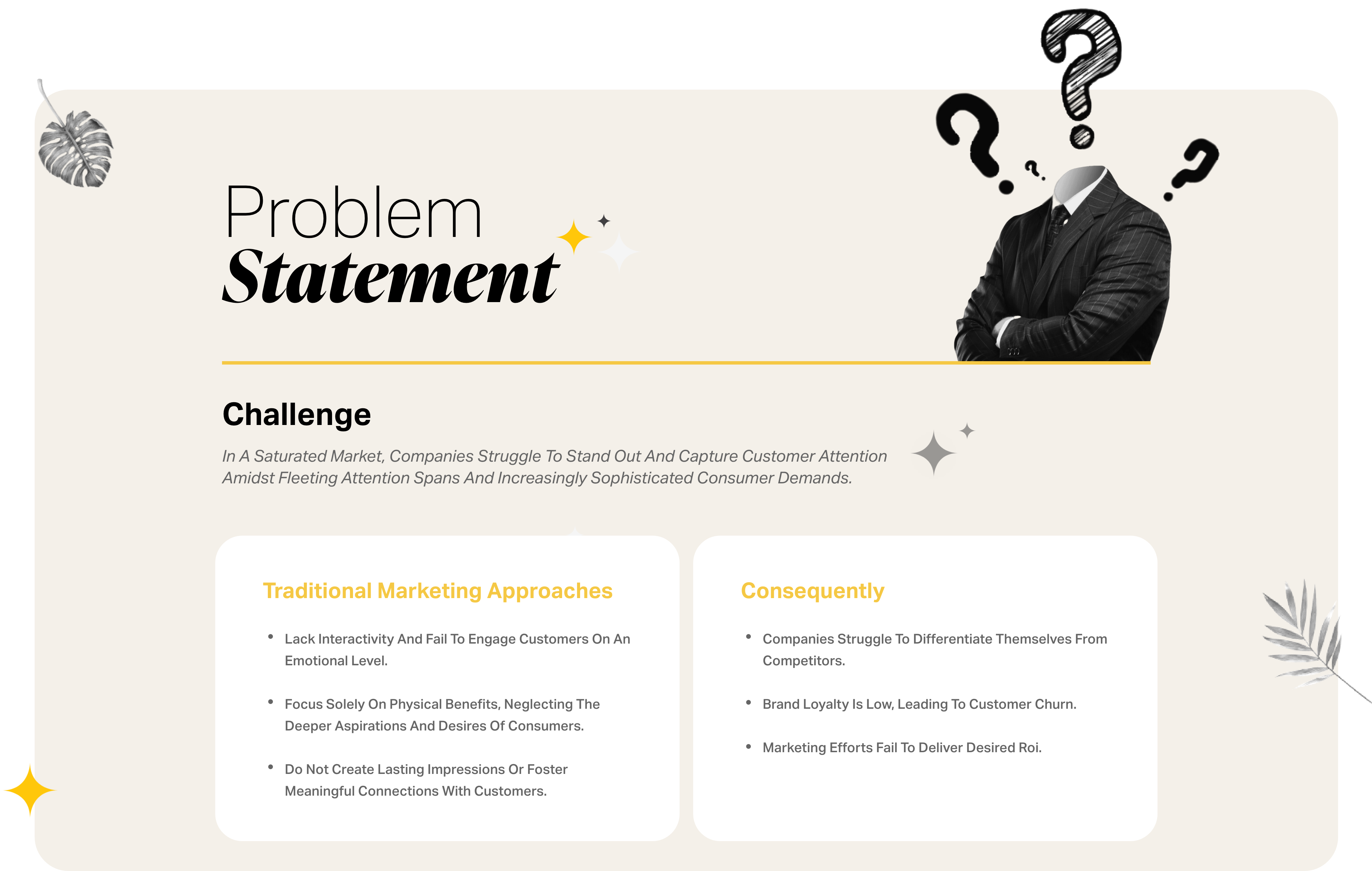 problem statement of sales proposal