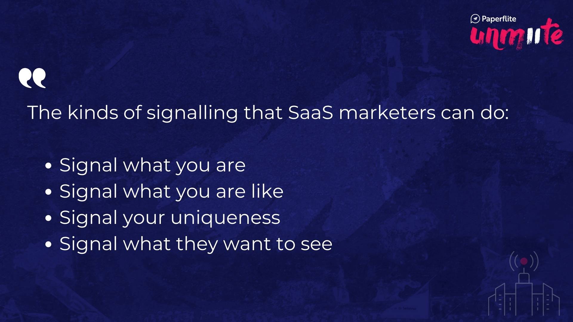 Stand out with signalling by Sairam Krishnan at Paperflite UNMUTE 2021