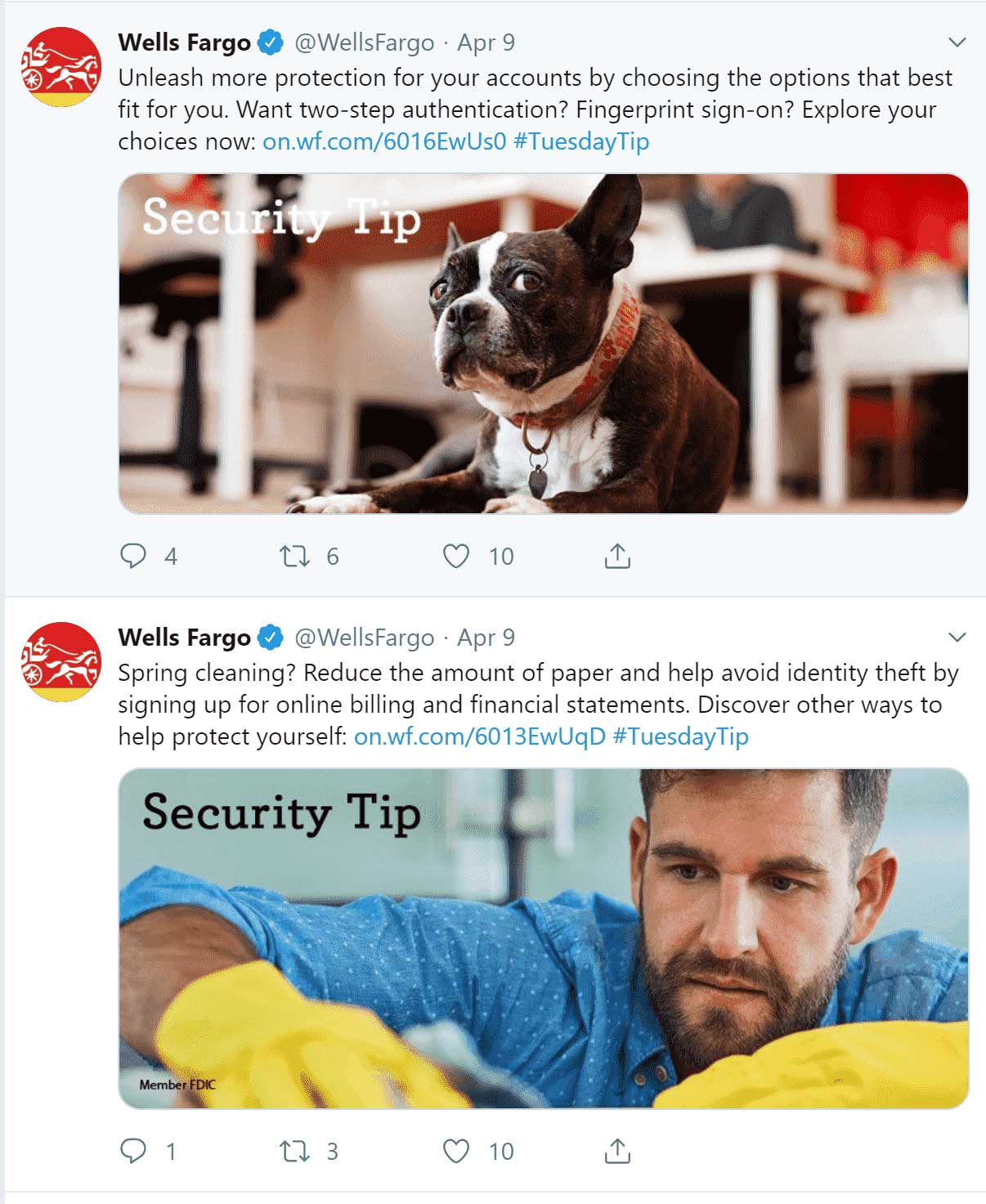 Tweets-Wells-Fargo-integrated-marketing-communication-campaign